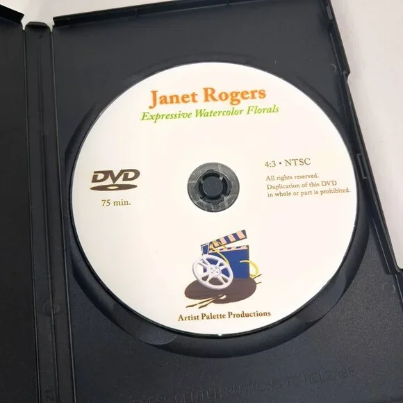 Janet Rogers DVD Expressive Watercolor Florals Art Painting Instruction artist